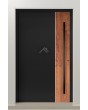 LIM V22 - aluminium front door with wooden decor