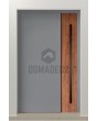 LIM V22 - aluminium front door with wooden decor