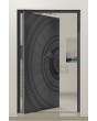 PIVOT V63 - aluminum pivot entry door with milled pattern