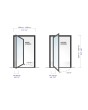 PIVOT G3 - Glass front aluminum pivot door with leaf decorative panel
