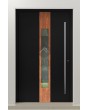 PIVOT V08 - aluminium front door with wooden decor