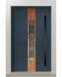 LIM V08 - aluminium front door with wooden decor