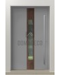 PIVOT V08 - aluminium front door with wooden decor