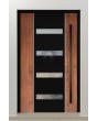 LIM V09 - aluminium entry door with wooden decor