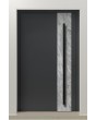 PIVOT V41 - aluminum front door pivot with white rock stone texture