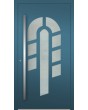 LIM 15E - single aluminum door with with decorative glass 