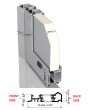 LIM-BATCH VL19 double - Lacobel glass aluminium door