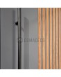 PIVOT RAIL3 - aluminium pivot door with vertical slats made of aluminium profiles