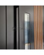 PIVOT RAIL4 - aluminium pivot door with vertical slats made of aluminium profiles