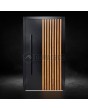 LIM RAIL3 - aluminium exterior door with vertical slats made of aluminium profiles