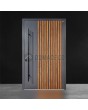 LIM RAIL3 - aluminium exterior door with vertical slats made of aluminium profiles
