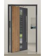 PIVOT RAIL4 - aluminium pivot door with vertical slats made of aluminium profiles