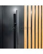 LIM RAIL5 - aluminium front door with vertical slats made of aluminium profiles