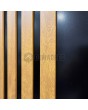 LIM RAIL5 - aluminium front door with vertical slats made of aluminium profiles