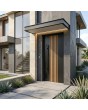 LIM RAIL5 - aluminium front door with vertical slats made of aluminium profiles