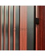 LIM RAIL6 - aluminium front  door with black vertical slats made of aluminium profiles