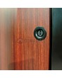 LIM RAIL6 - aluminium front  door with black vertical slats made of aluminium profiles