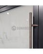 PIVOT Glass S18 - aluminium frosted pivot door with with transparent motif