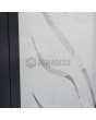 LIM Glass S10 - aluminium frosted front door with transparent decor
