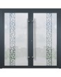 LIM GLASS double S - frosted aluminium double door with transparent motif