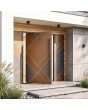PIVOT V10 - pivot door with wooden decor
