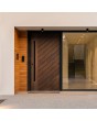 LIM V11 - aluminium front door covered sublimated wood