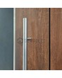 LIM v22 double - double aluminium front door with wooden decor