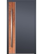 LIM V22 - aluminium front door with wooden decor