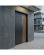 LIM V22 - aluminium front door with wooden decor