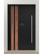 PIVOT V28 - aluminium front door with wooden decor