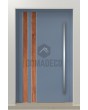 PIVOT V28 - aluminium front door with wooden decor