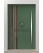 PIVOT V28 - aluminium front door with wooden decor