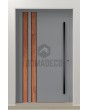 PIVOT V28 - aluminium front door with wooden decor