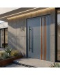 LIM V28 - aluminium entrance door with wooden decor