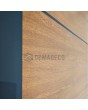 LIM v36 double - double aluminium front door with wooden decor