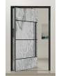PIVOT V42 - aluminum front door pivot with white rock stone texture