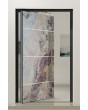 PIVOT V46 - aluminum door pivot with with sand rock stone