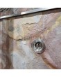 PIVOT V46 - aluminum door pivot with with sand rock stone