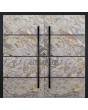 LIM V46 double - aluminum double front door with sand rock stone