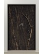LIM V54 - aluminium hinged door covered with Noir Desir sintered quartz