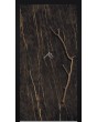 LIM V54 - aluminium hinged door covered with Noir Desir sintered quartz