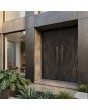 Double aluminium hinged door covered with Noir Desir sintered quartz