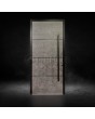 aluminium entry door covered with sintered quartz