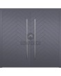 LIM v61 double - aluminum double door with herringbone stripes