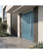 Blue sound proof aluminium door