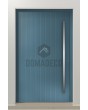 LIM V62 - aluminium front entry door with vertical milling