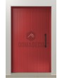 LIM V62 - aluminium front entry door with vertical milling