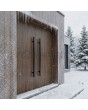 LIM v62 double - aluminum double door with vertical stripes