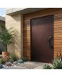 aluminium pivot entry door with milled pattern