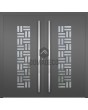 LIM VFL2 double -  aluminum double front door decorative glass
